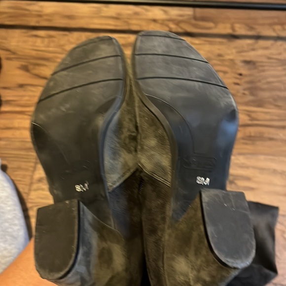 Sesta Meucci stretch knee length vegan suede chunky heel boots size 8M - Picture 9 of 10